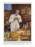 Thomas Alva Edison American Inventor in His Workshop at West Orange New Jersey, Giclee Print