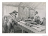 Weighing Gold at the Bank in Klondike Canada Giclee Print by Julius M. Price