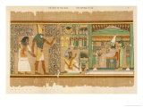 Papyrus of Ani the Dead Ani Judged Innocent is Presented by Horus to Osiris Giclee-trykk av E.a. Wallis Budge