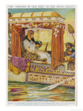 Cleopatra VII Queen of Egypt Enjoying a River-Trip on the Nile in Her Royal Barge reproduction procédé giclée par Arthur A. Dixon