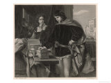 The Merchant of Venice, Bassanio Chooses the Leaden Casket, and Wins Portia reproduction procédé giclée par M. Adamo