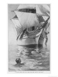 Abel Fosdyk's Story All the Crew Except Fosdyk are Eaten by Sharks Lámina giclée por Charles M. Padday