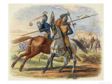 Before the Battle King Robert De Bruce VIII Kills Sir Henry De Bohun in Single Combat Reproduction procédé giclée par James Doyle