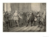 The Kurfurst Von Sachsen and the Swedish General Johan Baner reproduction procédé giclée par C.a. Dahlstrom