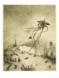 The War of the Worlds, a Martian Fighting-Machine is Destroyed by a Hit from a Shell Giclee Print by Henrique Alvim Corrêa