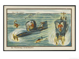 Submarine Yachting Giclee Print by Jean Marc Cote