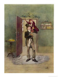 Bob Cratchit with "Tiny Tim" His Crippled Youngest Son Giclee Print by Frederick Barnard