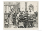 An Early "Typing Pool", The Typing Office of the Society for the Employment of Women reproduction procédé giclée par John Henry Frederick Bacon