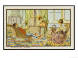 Listening to the Day's News Giclee Print by Jean Marc Cote