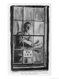 The Adventure of the Red Circle Holmes at the Window Holding a Candle Lámina giclée por H.m. Brock
