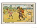 Vision of Powered Roller Skating in the Year 2000 Giclee Print by Jean Marc Cote