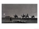 Jesus' Birth Magi Follow Star Across the Desert Giclee-trykk av R. Brandard Jesus' Birth Magi Follow Star Across the Desert Giclee-trykk av R. Brandard