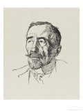 Joseph Conrad Polish-Born Writer in 1922 reproduction procédé giclée par Powys Evans