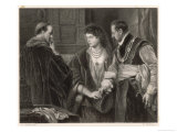 The Winter's Tale, Leontes Nurses Suspicions of His Wife Hermione and Their Visitor Polixenes reproduction procédé giclée par M. Adamo