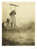 The War of the Worlds, The Martians Fire Their Gas- Guns reproduction procédé giclée par Henrique Alvim Corrêa