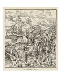 Invading Turkish Horsemen Slaughter Hungarians Who Seek to Defend Their Country Giclee Print by Hans Burghmair