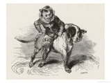 An Irish "Luricane" Riding on a Dog Giclee Print by Collin De Plancy