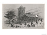 North Berwick Witches: Dr. Fian and Companions Fly Round a Church as They Confess to King James Vi Giclee Print by F. Armytage