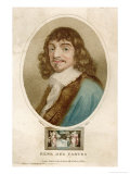 Rene Descartes French Mathematician and Philosopher Lámina giclée por J. Chapman
