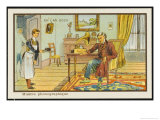 Receiving a Recorded Message Giclee Print by Jean Marc Cote