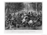 Americans Under Harrison Defeat the British at the Battle of the Thames Ontario reproduction procédé giclée par Alonzo Chappel