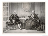 Gustav III Meets Catherine Empress of Russia at St. Petersburg Giclee Print by C.a. Dahlstrom