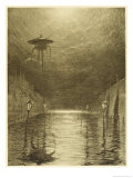 The War of the Worlds, a Martian Machine Over the Flooding Thames reproduction procédé giclée par Henrique Alvim Corrêa