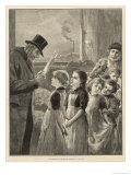 Child Labour in England: a Government Inspector Visits a Factory Where Children are Employed reproduction procédé giclée par M. Ainslie