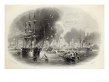 Opium Wars, British Bombard Canton Giclee Print by I.w. Carmichael