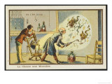 Scientist Studies Microbes Giclee Print by Jean Marc Cote