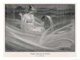 Freya Spinning the Clouds Giclee Print by J.c. Dollman