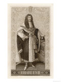 Charles II British King 1660-1685 Giclee-trykk av Bourne