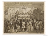 England Drawing of the State Lottery at the Guildhall London Giclee Print by John Crew
