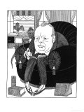 Winston Churchill British Statesman Relaxing Lámina giclée por Powys Evans Winston Churchill British Statesman Relaxing Lámina giclée por Powys Evans