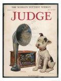 Dog and Wireless, His Masters Voice Giclee Print by R.b. Fuller