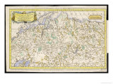 Carte De La Siberie and Adjoining Lands Giclee-trykk av S. Bellin