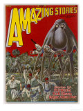 The Octopus Cycle (Lester and Pratt) Explorers in Africa are Attacked by Giant Land-Octopi Giclee Print by Frank R. Paul