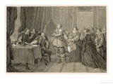 Gustaf Adolf King of Sweden Makes an Alliance with Elector Georg Wilhelm Von Brandenburg reproduction procédé giclée par C.a. Dahlstrom