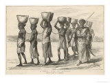 East Africa a Convoy of Slaves Zanzibar Giclee Print by W.a. Churchill