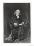 Benjamin Franklin American Scientist Philosopher and Statesman reproduction procédé giclée par Alonzo Chappel