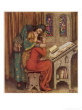 Abelard and Heloise French Scholar and Nun Embracing in the Scriptorium reproduction procédé giclée par Eleanor Fortescue Brickdale