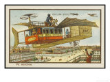 Catching the Paris-Bordeaux Airbus Giclee Print by Jean Marc Cote