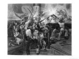Combat Between the Shannon and the Chesapeake Giclee Print by Alonzo Chappel