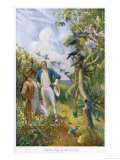 Cook and Banks Admire the Flora and Fauna of Botany Bay Australia Giclee Print by Alec Ball
