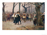 Charles I Walks to His Execution in Whitehall Giclee Print by Ernest Crofts