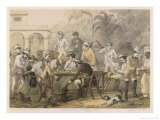 Group of Men Take Morning Coffee on a British Station reproduction procédé giclée par Captain G.f. Atkinson