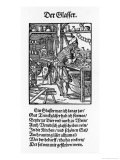 16th Century Glassworker at His Workbench reproduction procédé giclée par Jos Amman