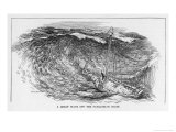 Joshua Slocum Encounters a Huge Wave off Patagonia in the Course of His Solo Circumnavigation Giclee Print by Thomas Fogarty