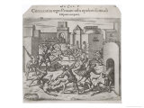 Francisco Pizarro Occupies Cuzco Giclée-Druck von Theodor de Bry