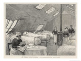 An Interior View of a Tent- Hospital Giclee-trykk av Jacques & Pierre Bellenger